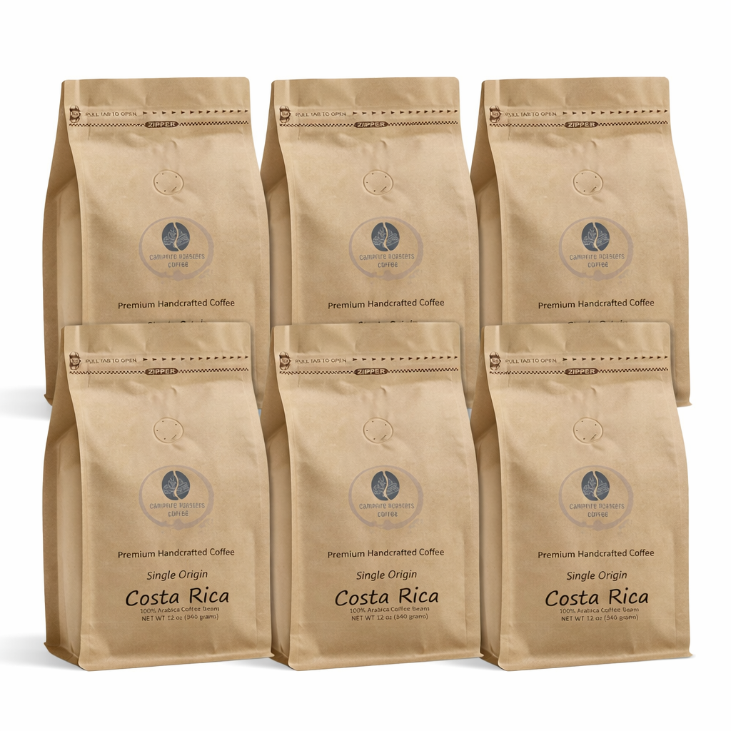 Costa Rica Tarrazú Honey Process - American Roast 6-Pack Wholesale Case | 12 oz Bags